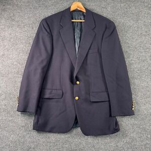 Vintage Ralph Lauren Polo University‎ Club Blazer 41R Navy Wool USA Made Preppy